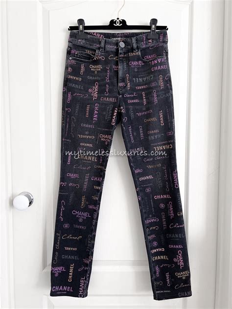 chanel monogram jeans